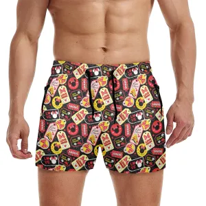 Minnie Tags Men's Quick Dry Athletic Shorts