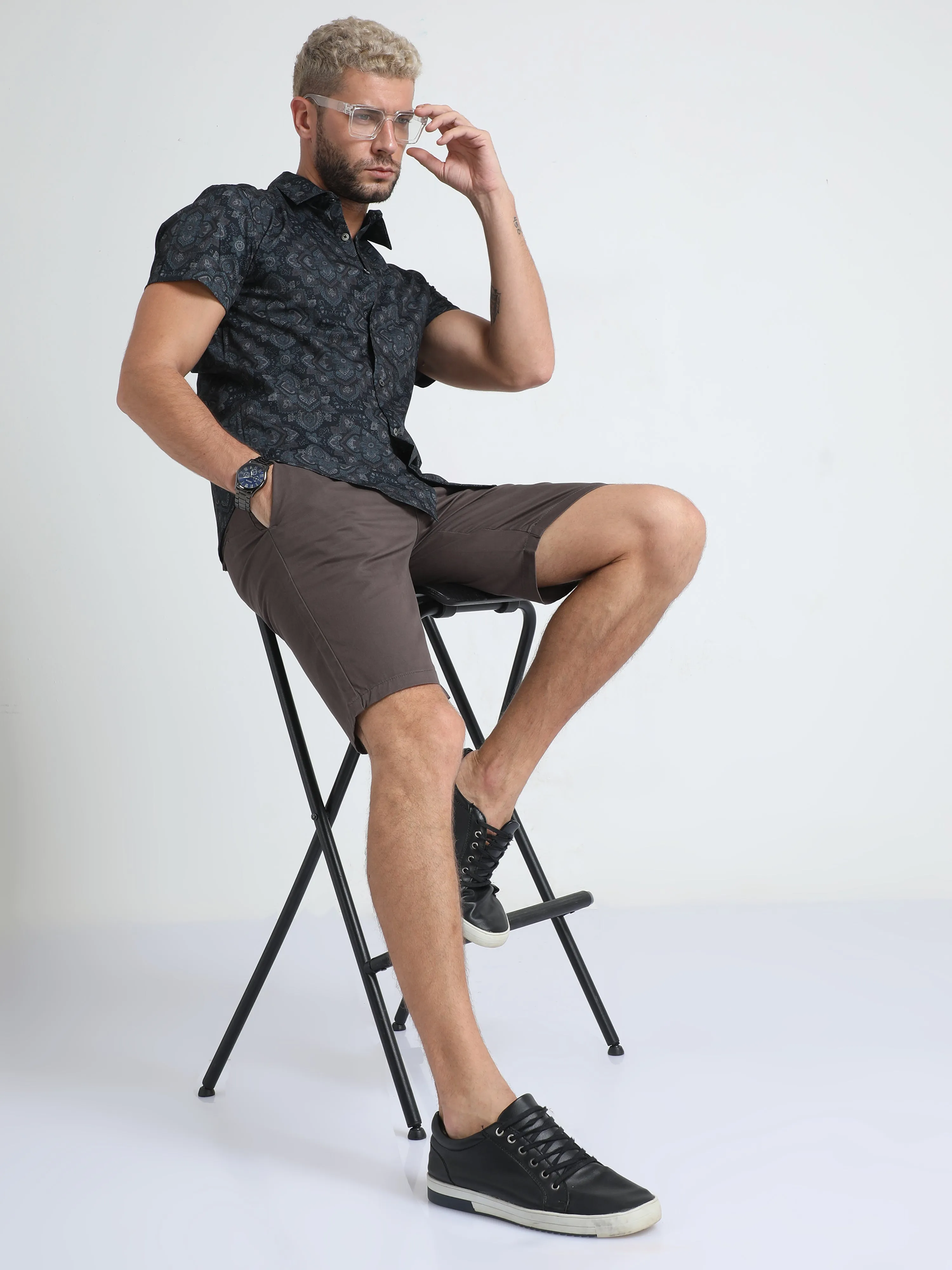 Modern Twill Dark Grey Shorts