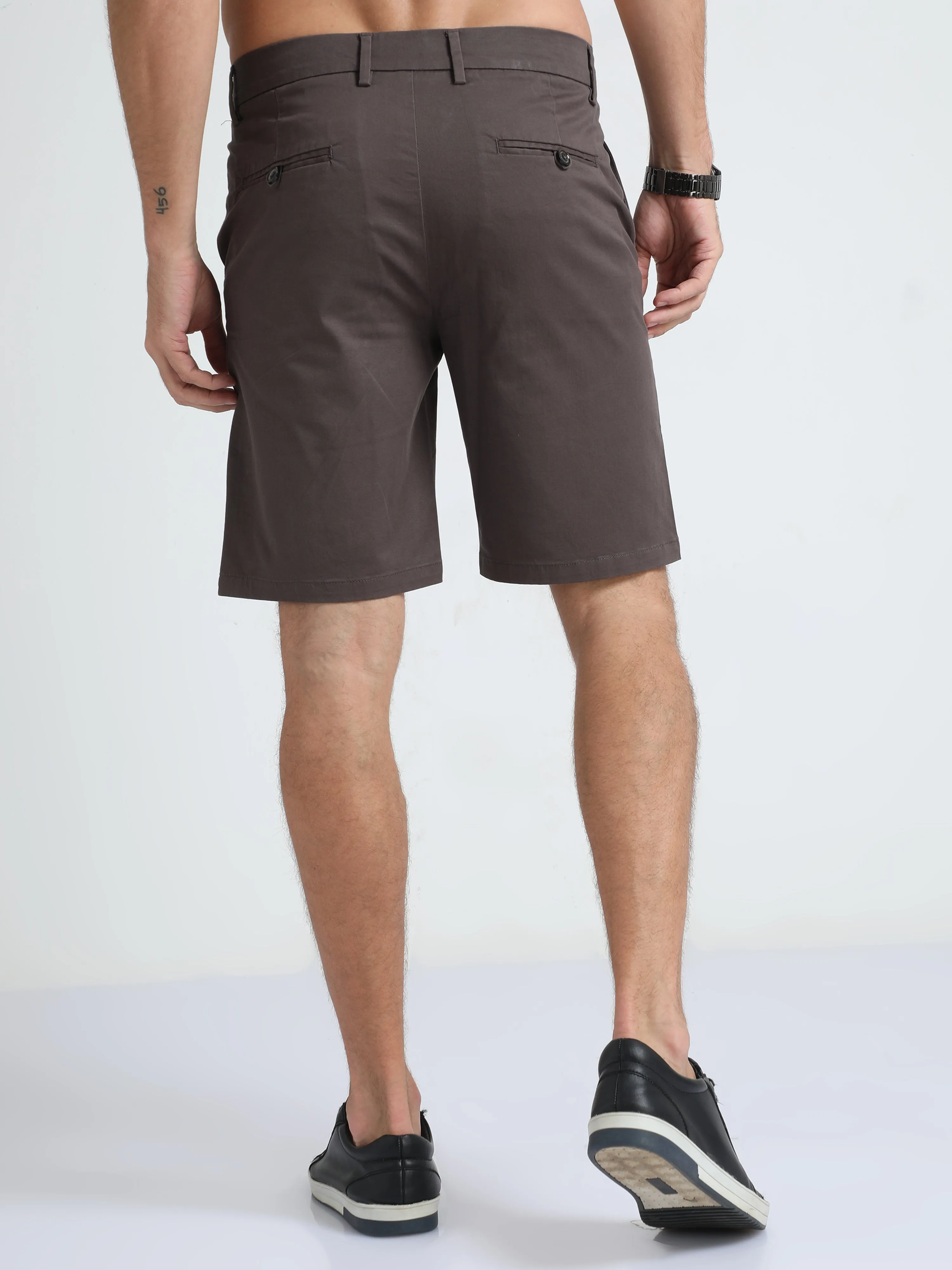 Modern Twill Dark Grey Shorts