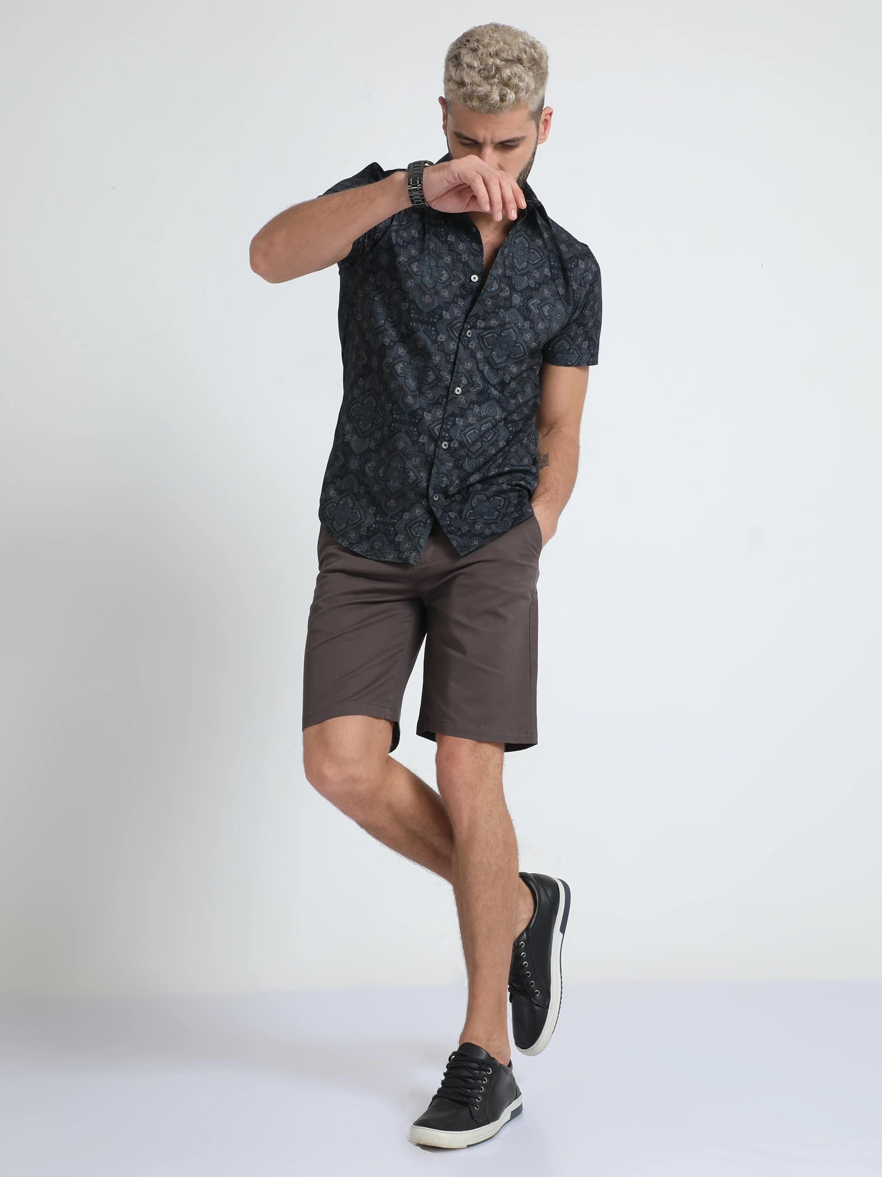 Modern Twill Dark Grey Shorts