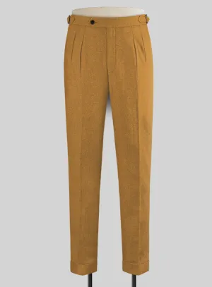 Naples Yellow Highland Tweed Trousers