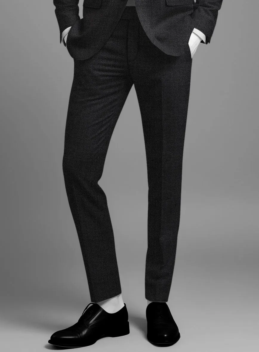 Napolean Stone Black Wool Pants