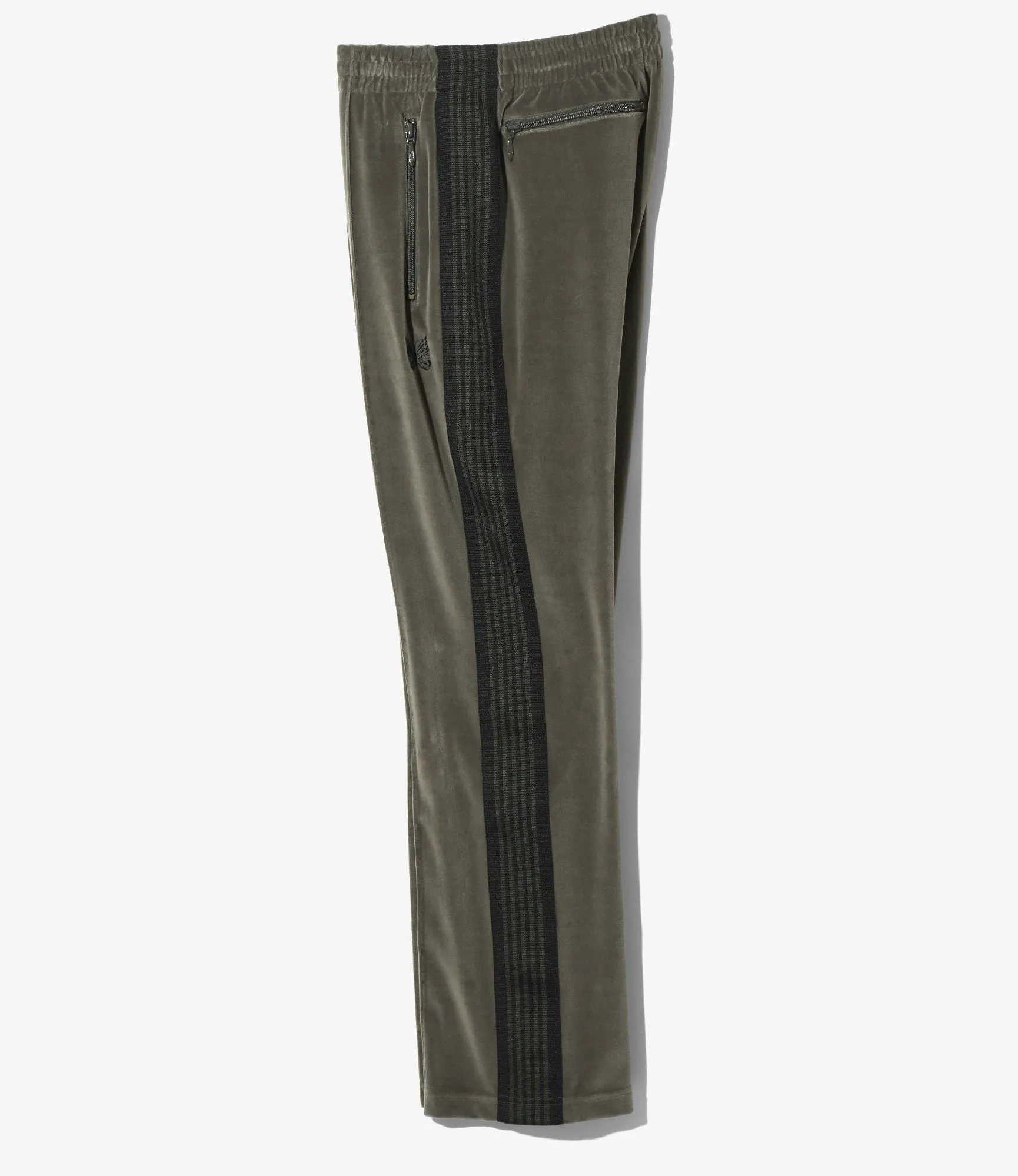 Narrow Track Pant – Olive Velour