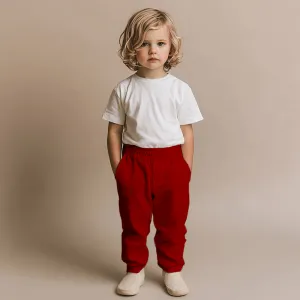 Needlecord Vintage Trousers - Red