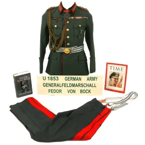 Original German WWII Heer Army Group Commander Generalfeldmarschall Fedor von Bock Uniform & Research Set - Formerly Part of the A.A.F. Tank Museum