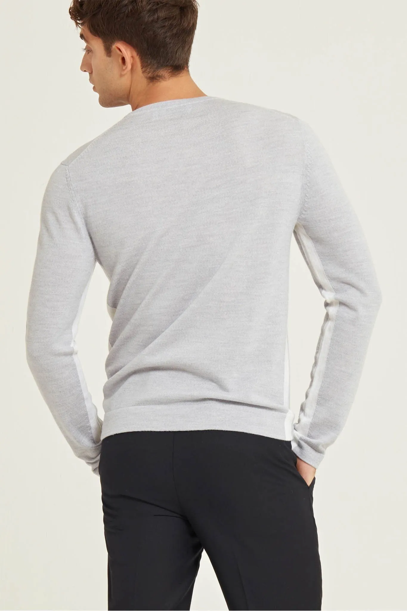 Panelled Merino Wool Sweater