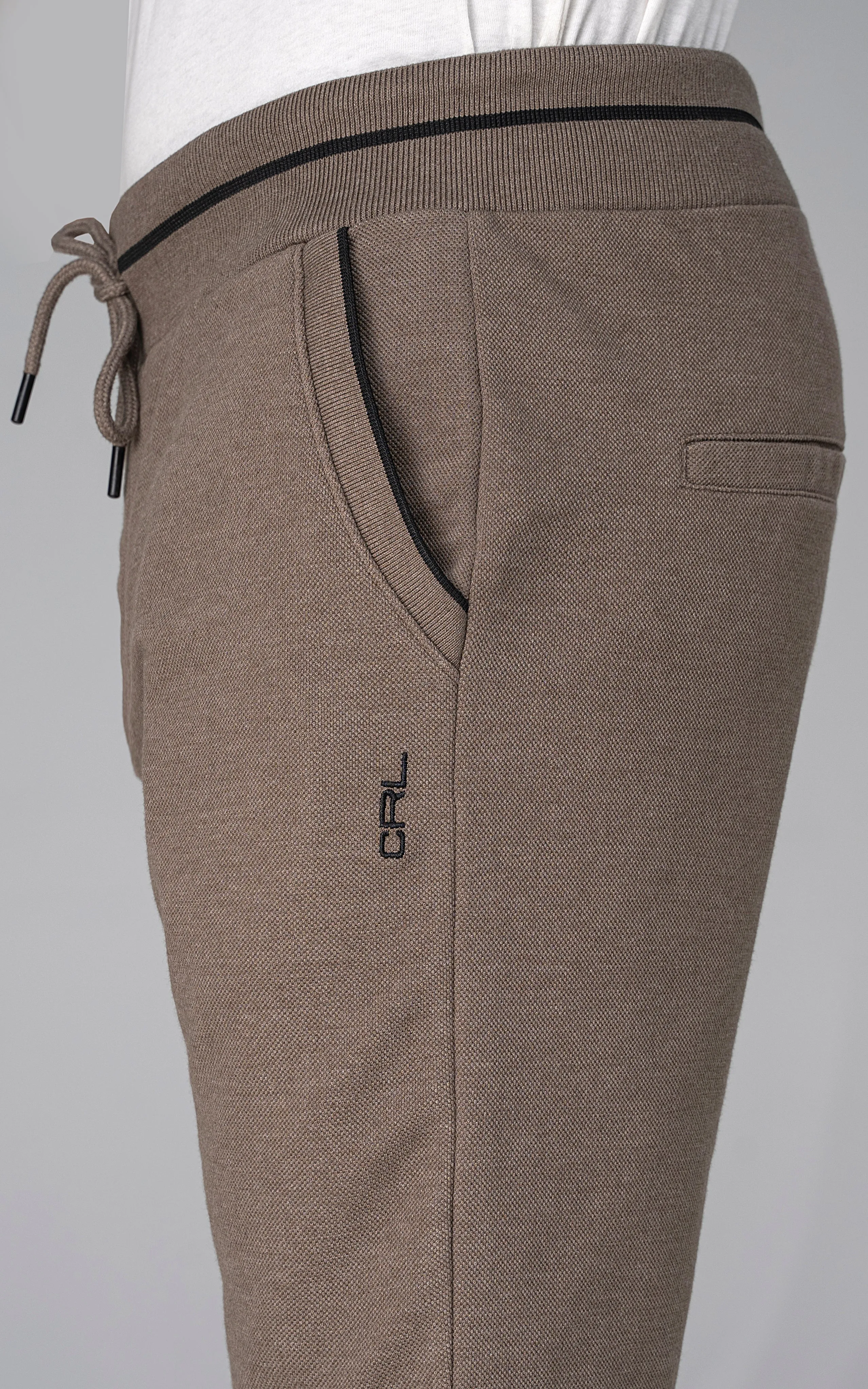 PIQUE INTERLOCK TIPPING SHORTS KHAKI