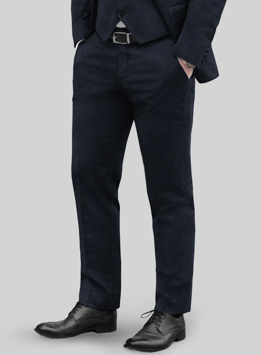 Reda Cashmere Blue Checks Wool Pants