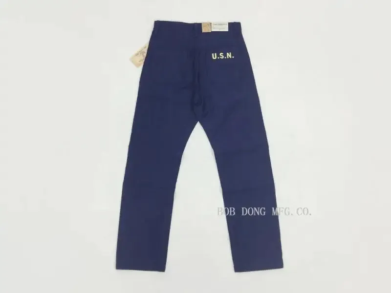 Replica Ww2 U.S.Navy Usn N-1 Deck Pants Chino - Vintage Navy Department Straight Trousers