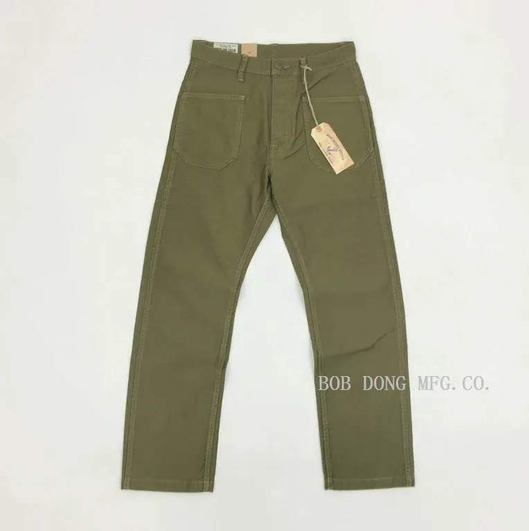 Replica Ww2 U.S.Navy Usn N-1 Deck Pants Chino - Vintage Navy Department Straight Trousers