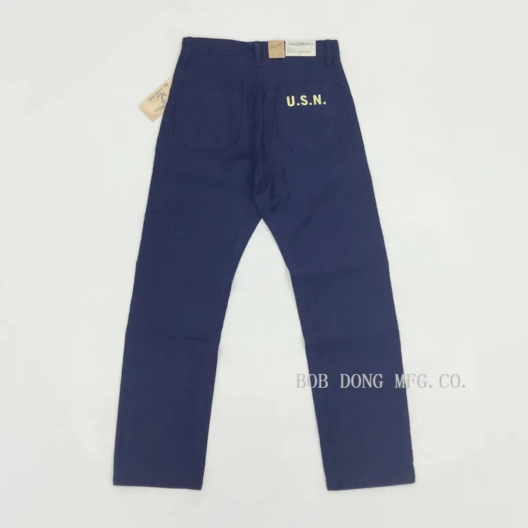 Replica Ww2 U.S.Navy Usn N-1 Deck Pants Chino - Vintage Navy Department Straight Trousers