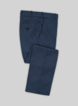 Scabal Nile Blue Wool Pants