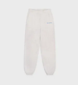 Serif Logo Sweatpant - Heather Gray/Ocean