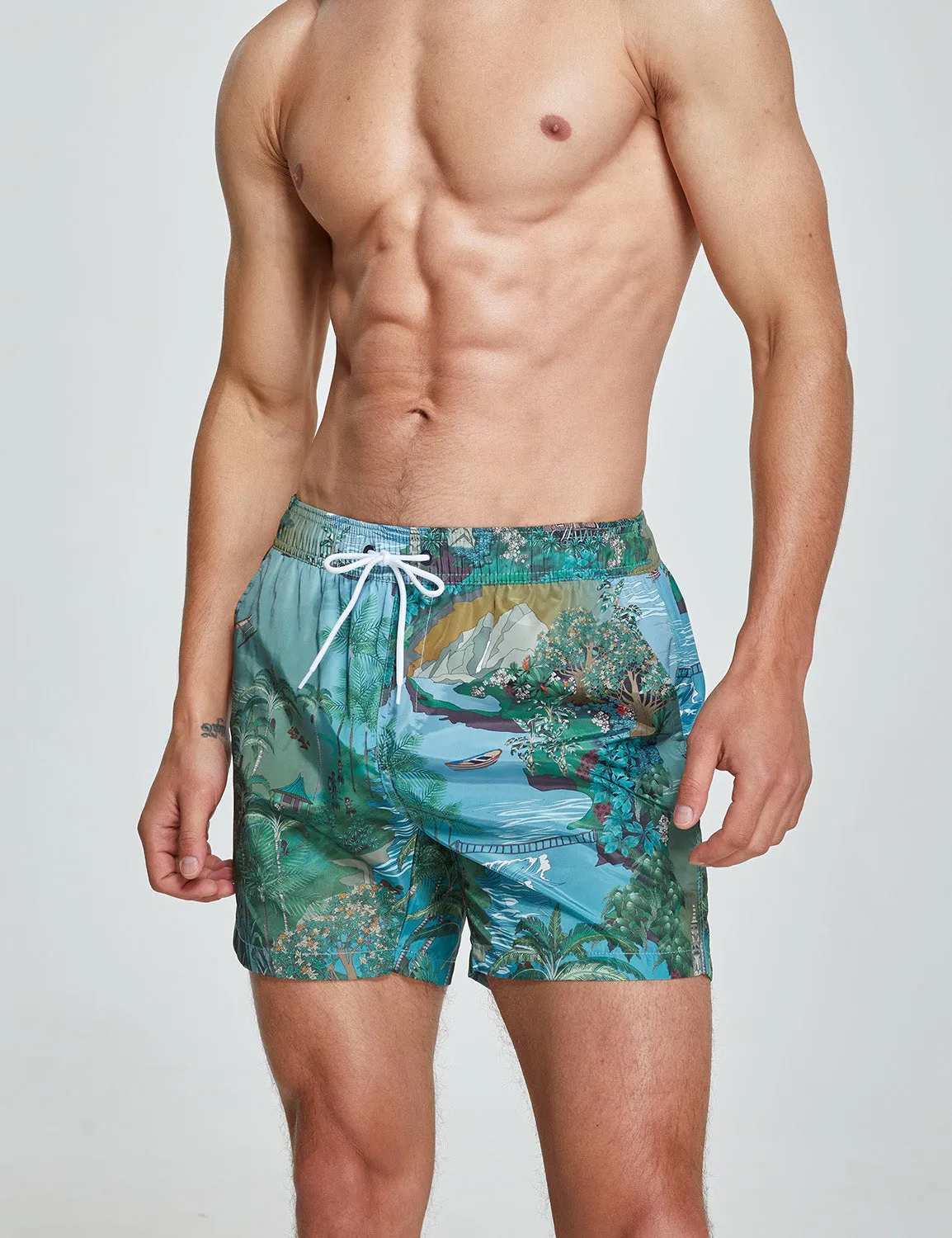 Swim Shorts 231301 with Quick-Dry in Nile Gardens