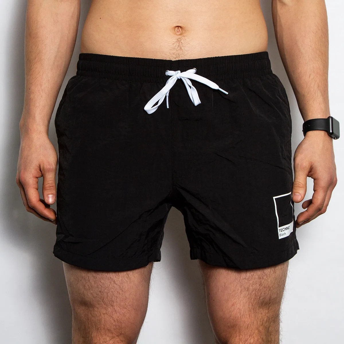 Techno Black - Swim Shorts - Black