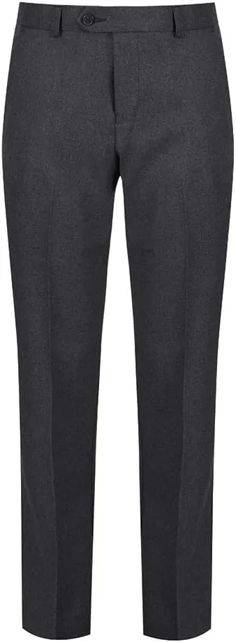 TRUTEX SENIOR BOYS SLIM LEG TROUSERS (GREY)