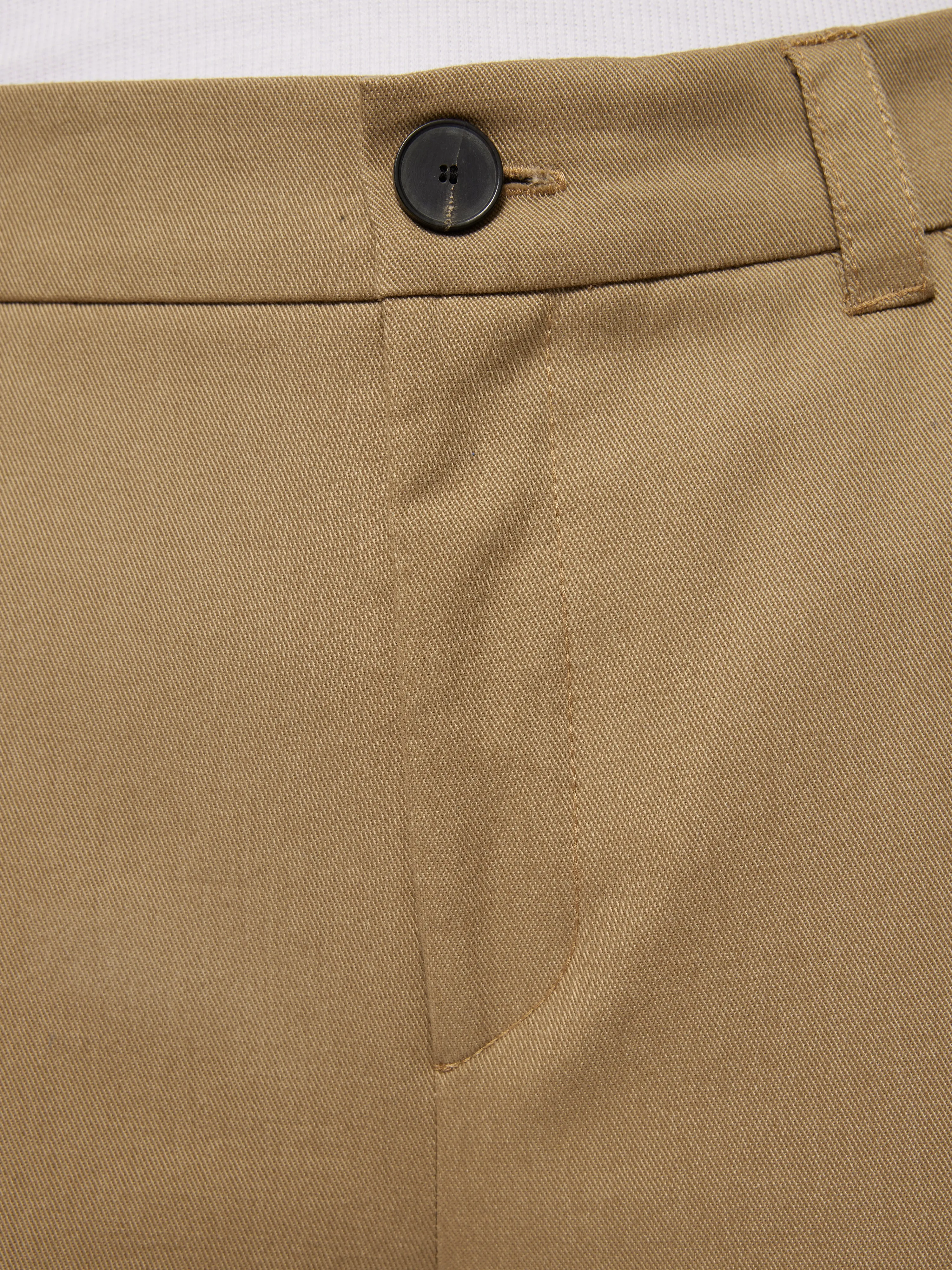 Turn Up Cotton Drill Trouser | Stone