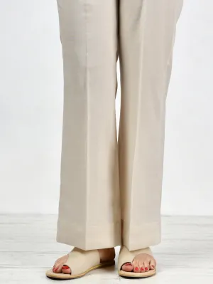 Unstitched Cambric Trouser - Cream