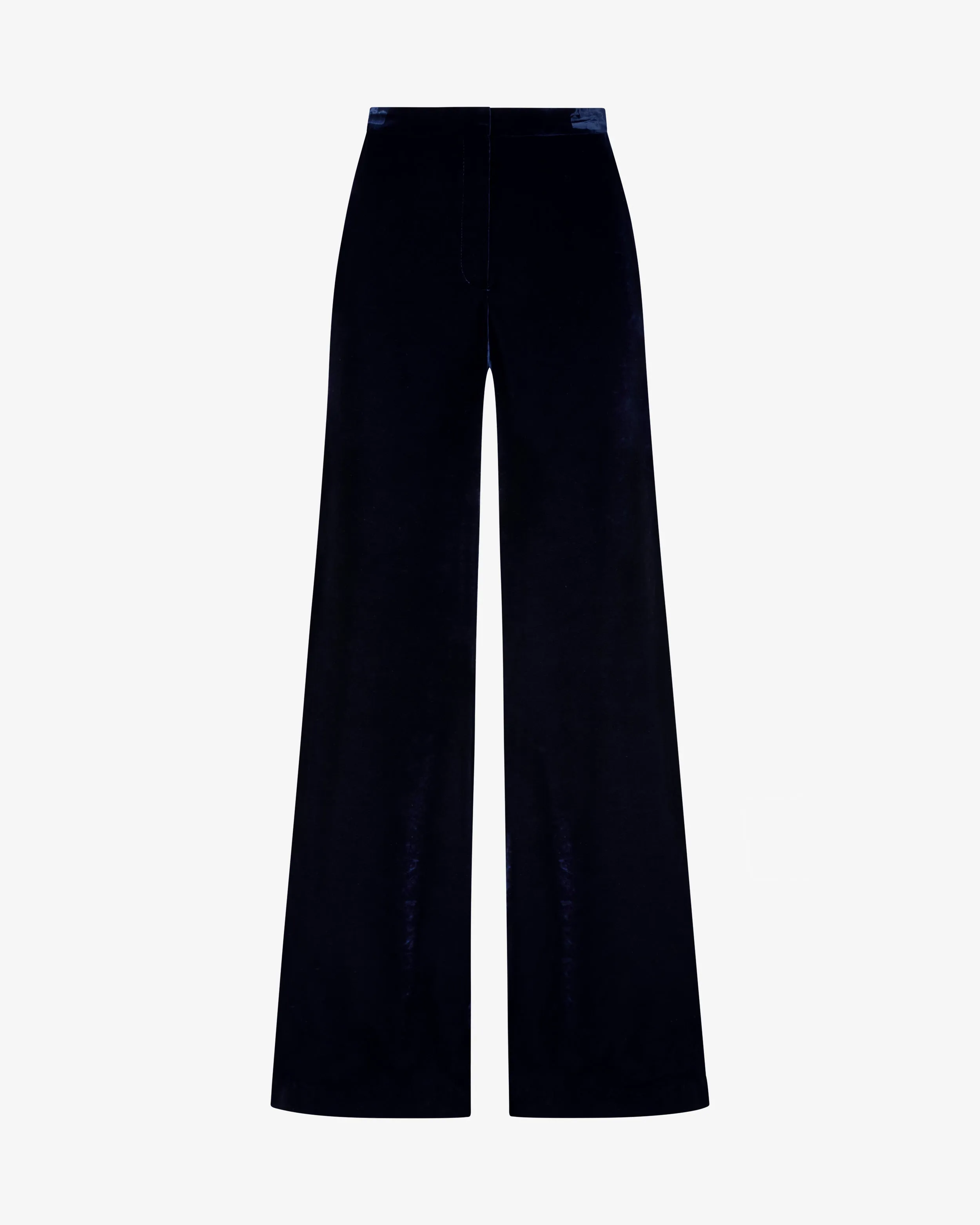 Velvet Flare Trouser - Navy