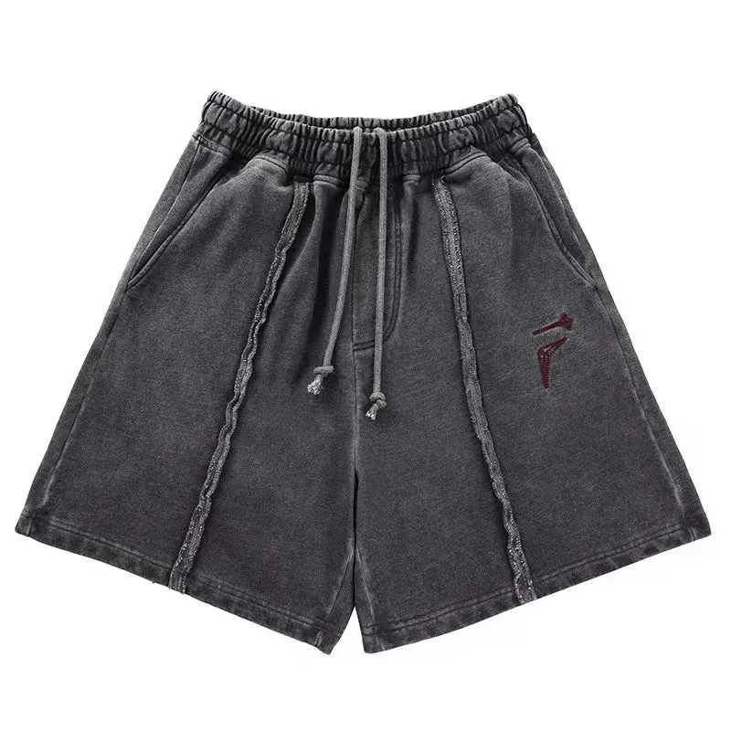 Wiaofellas  -  Stitched-cut sports casual shorts