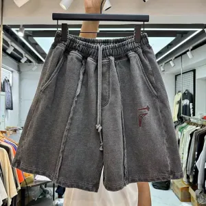 Wiaofellas  -  Stitched-cut sports casual shorts