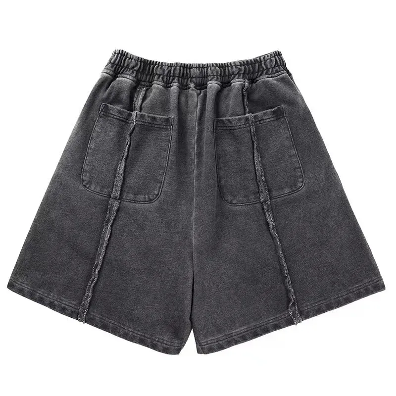 Wiaofellas  -  Stitched-cut sports casual shorts