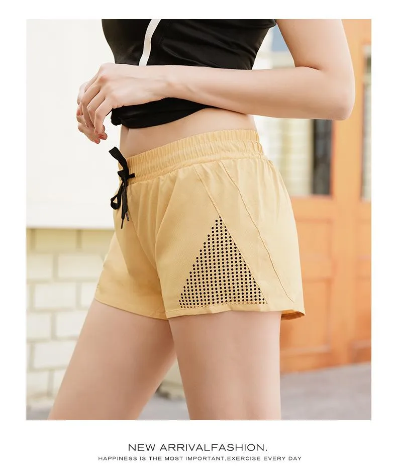 Women'sRunning Yoga Shorts Quick-Dry Athletic Shorts